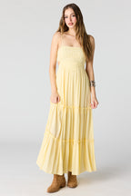 Textured Tiered Midi Dress