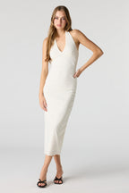 Robe bain-de-soleil midi texturée sans soutien-gorge intégré