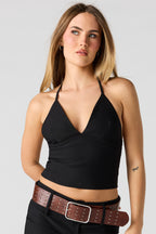 V-Neck Halter Top