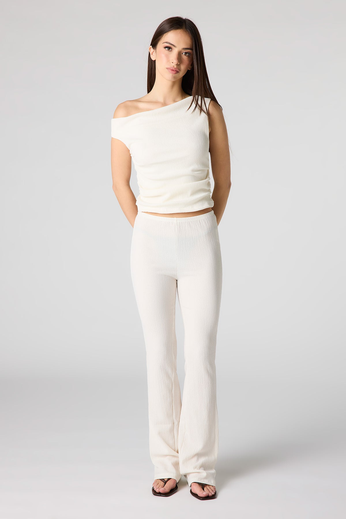 Textured Pant - Ivory