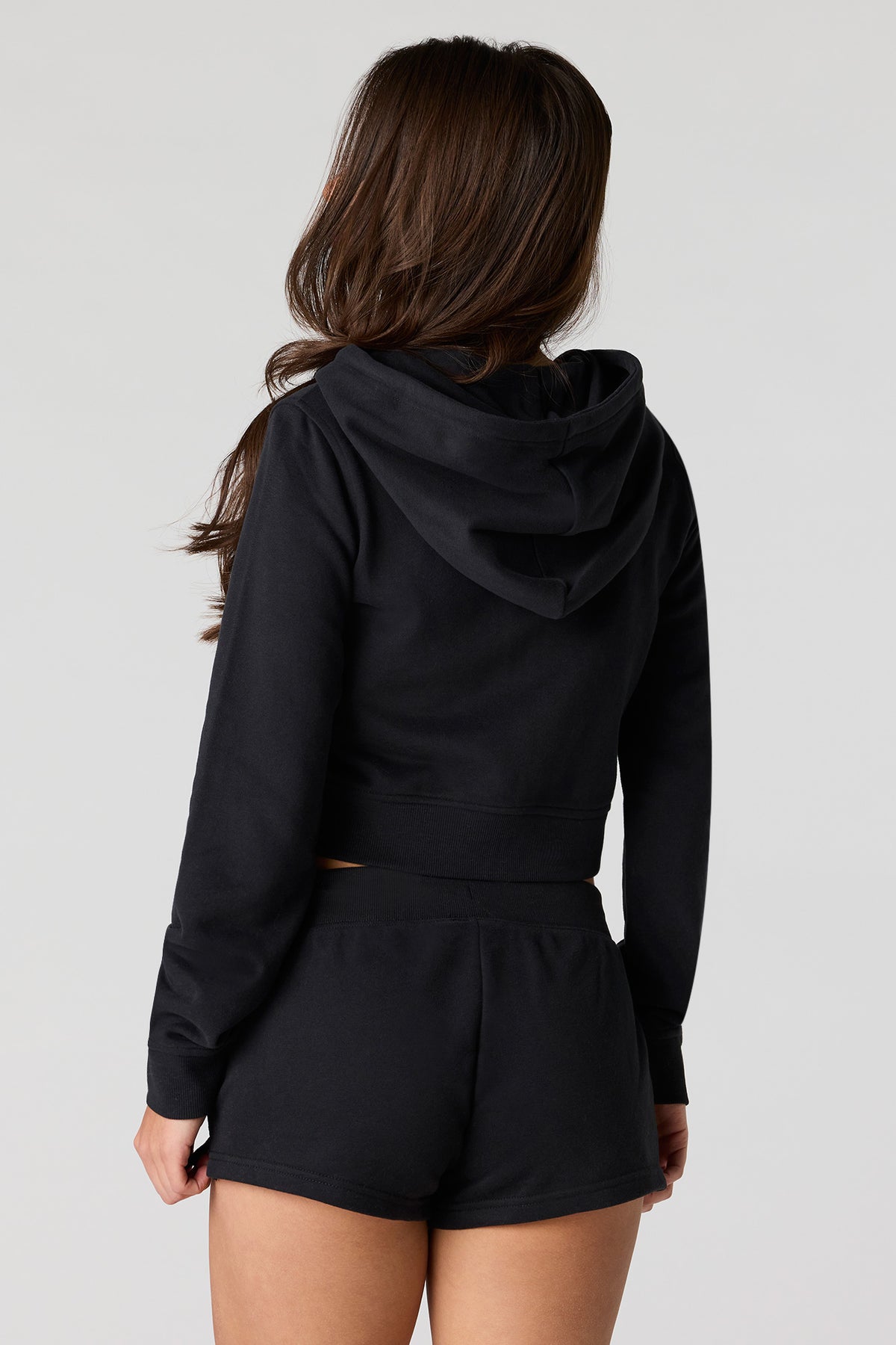 Alt View 2. Luxe French Terry Shortie 2" - Black