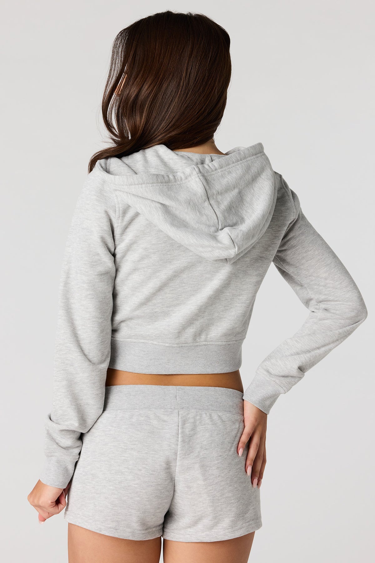 Alt View 2. Luxe French Terry Shortie 2" - Heather Grey