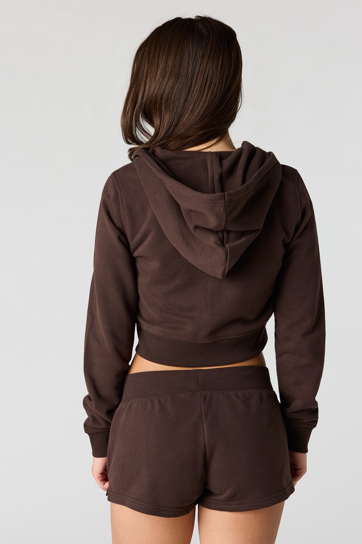 Alt View 2. Luxe French Terry Shortie 2" - Brown