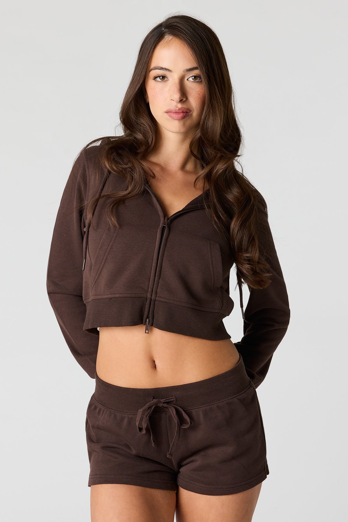 Luxe French Terry Shortie 2" - Brown
