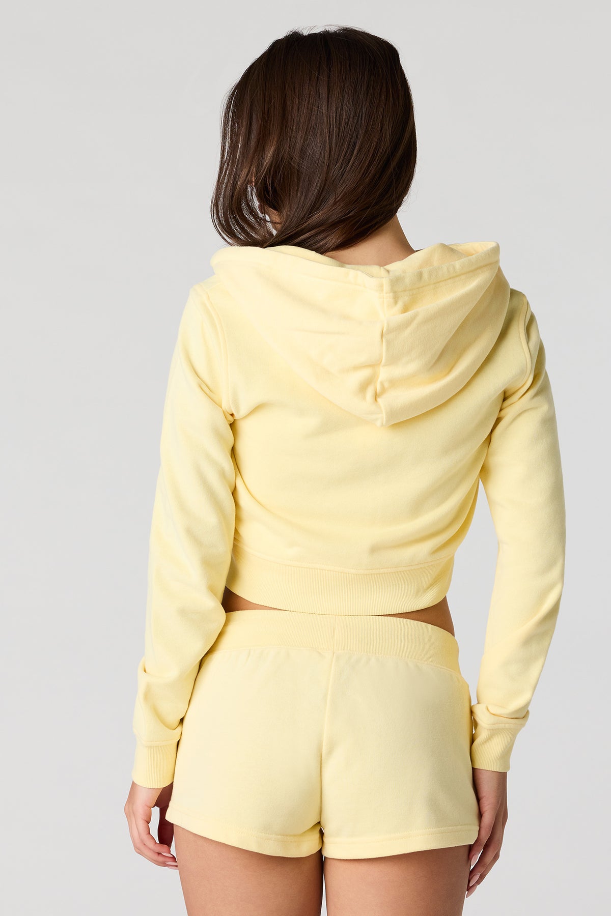 Alt View 2. Luxe French Terry Shortie 2" - Yellow
