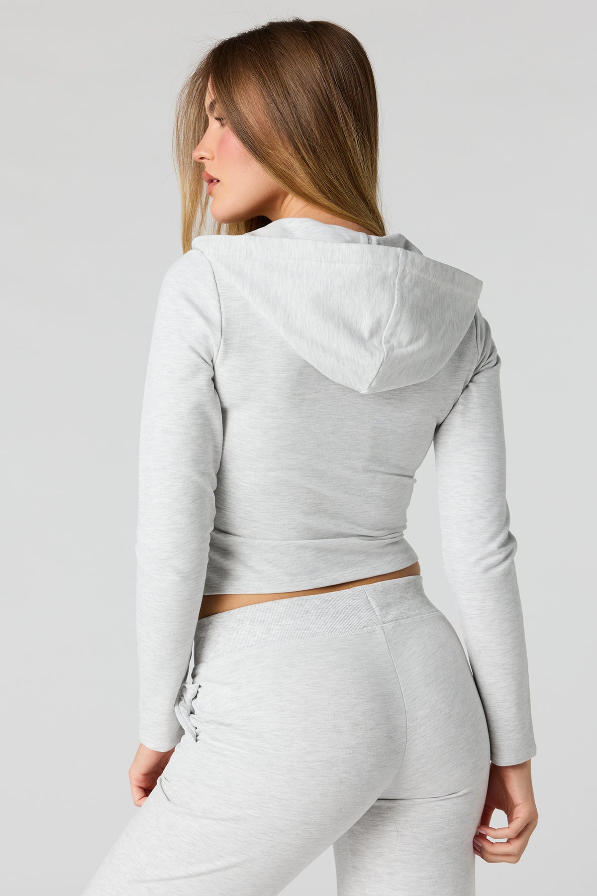Vue alternative 2. Haut à capuchon Active en tissu bouclé avec fermeture à glissière