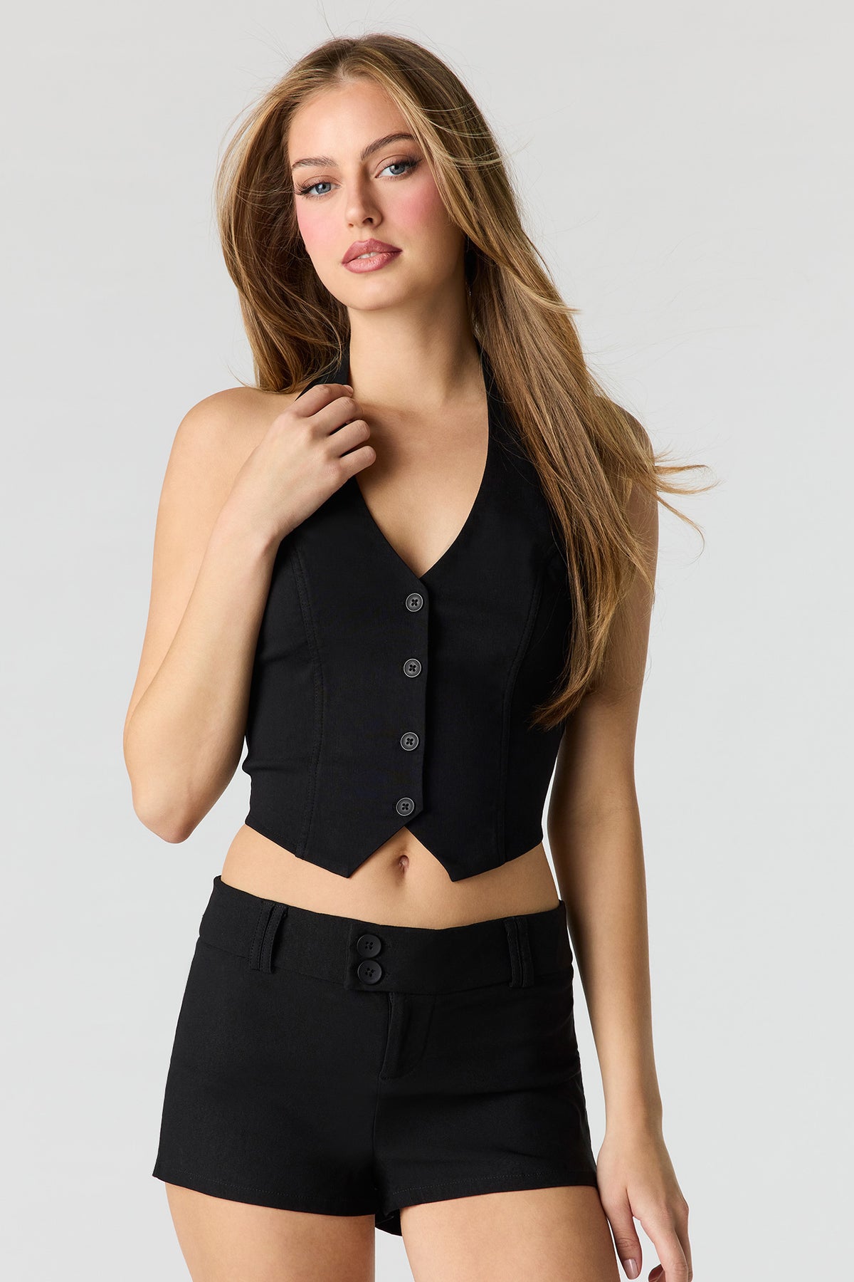 Halter Vest - Black