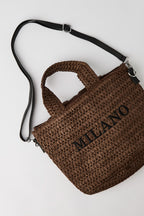 Sac à bandoulière en paille