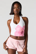 Graphic Halter Top