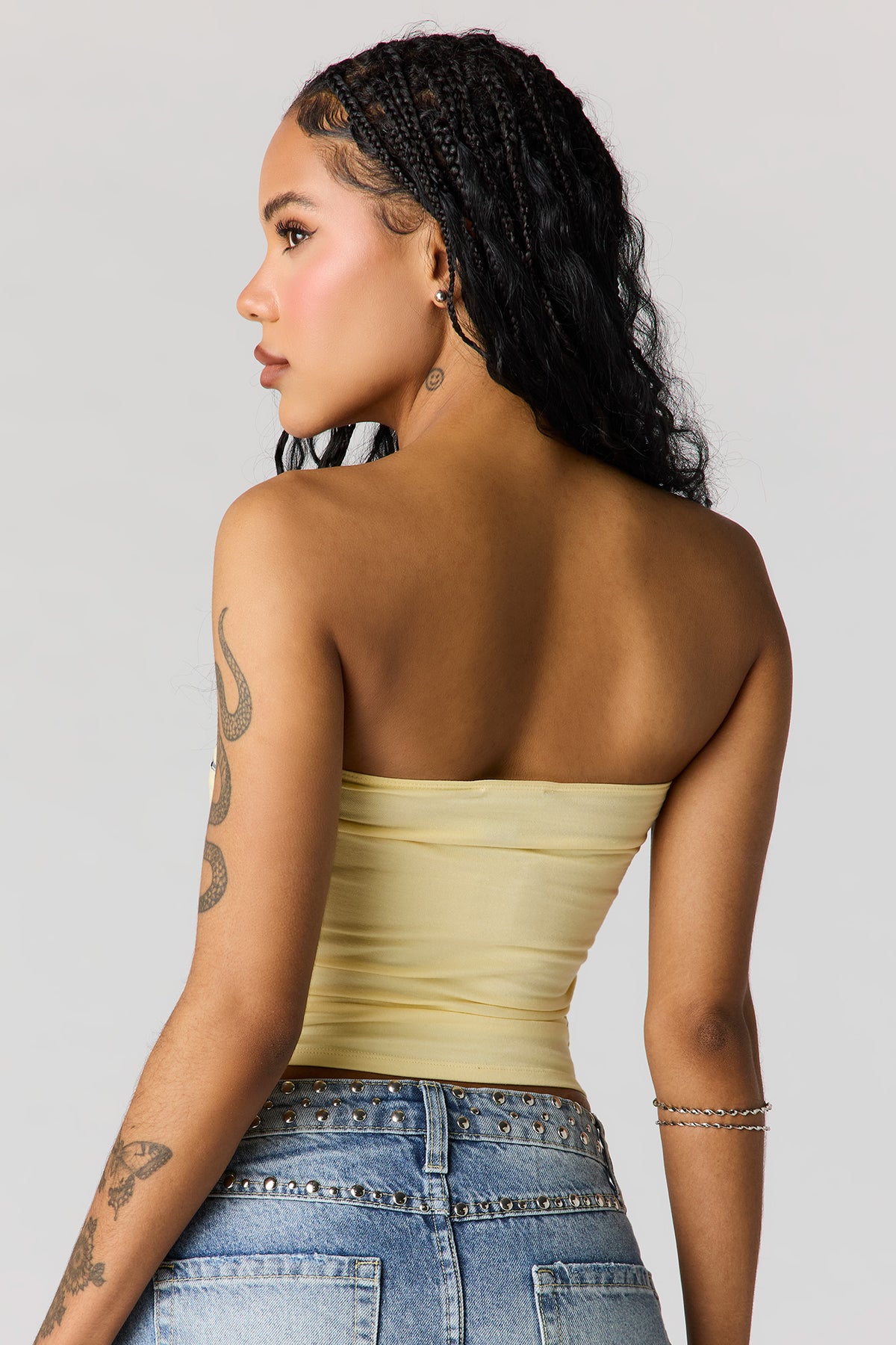 Alt View 2. Graphic Tube Top - Yellow