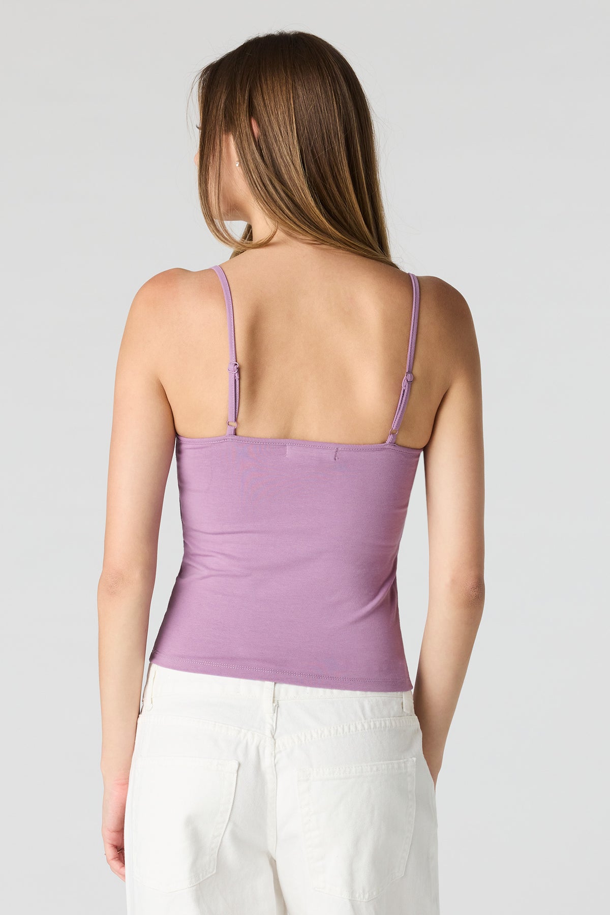 Alt View 2. Braless Rhinestone Cami - Purple
