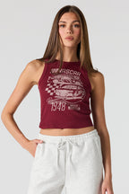 Racing Graphic Ribbed Tank