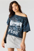 Ford Studded Graphic Off Shoulder T-Shirt