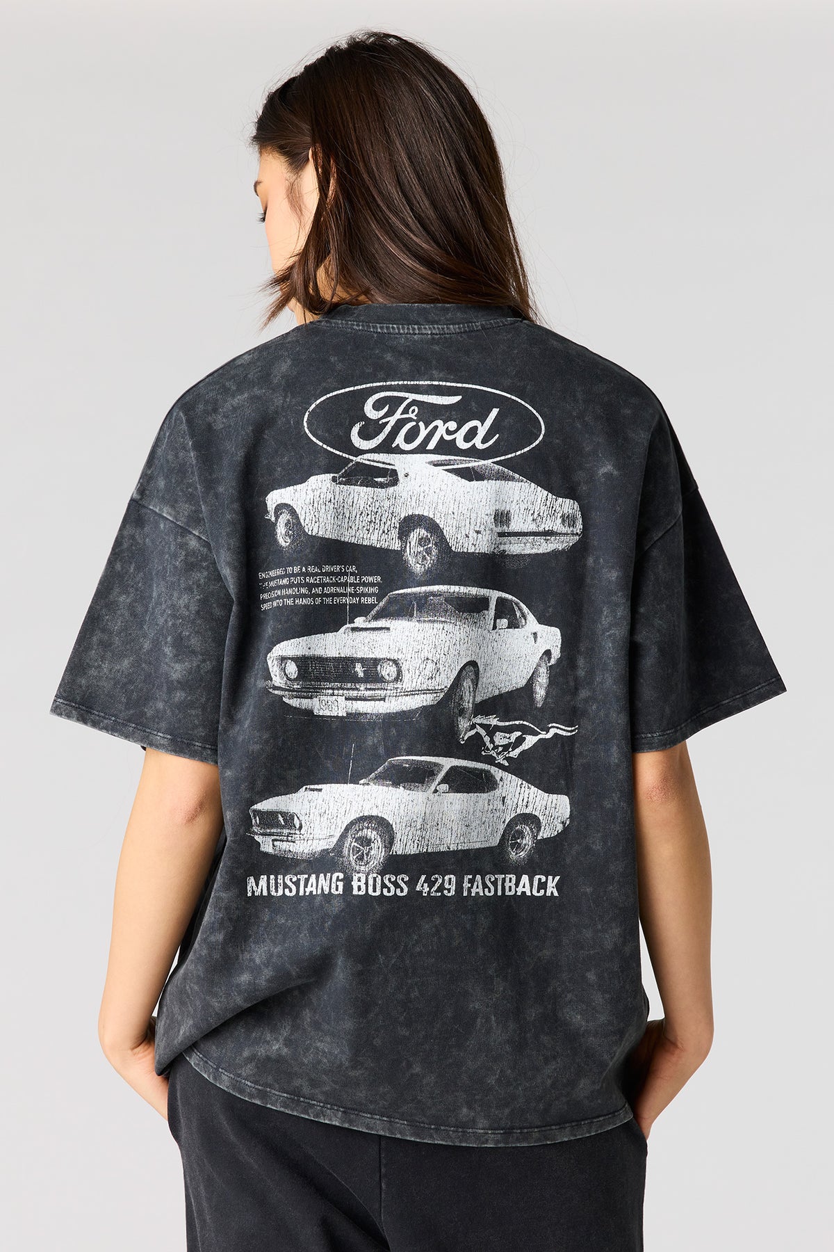 Ford Rhinestone Graphic T-Shirt - Black