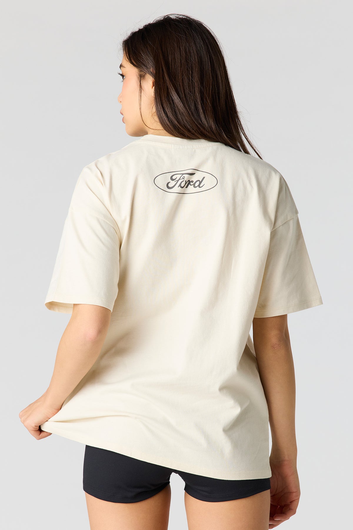 Alt View 2. Ford Rhinestone Graphic T-Shirt - Ivory