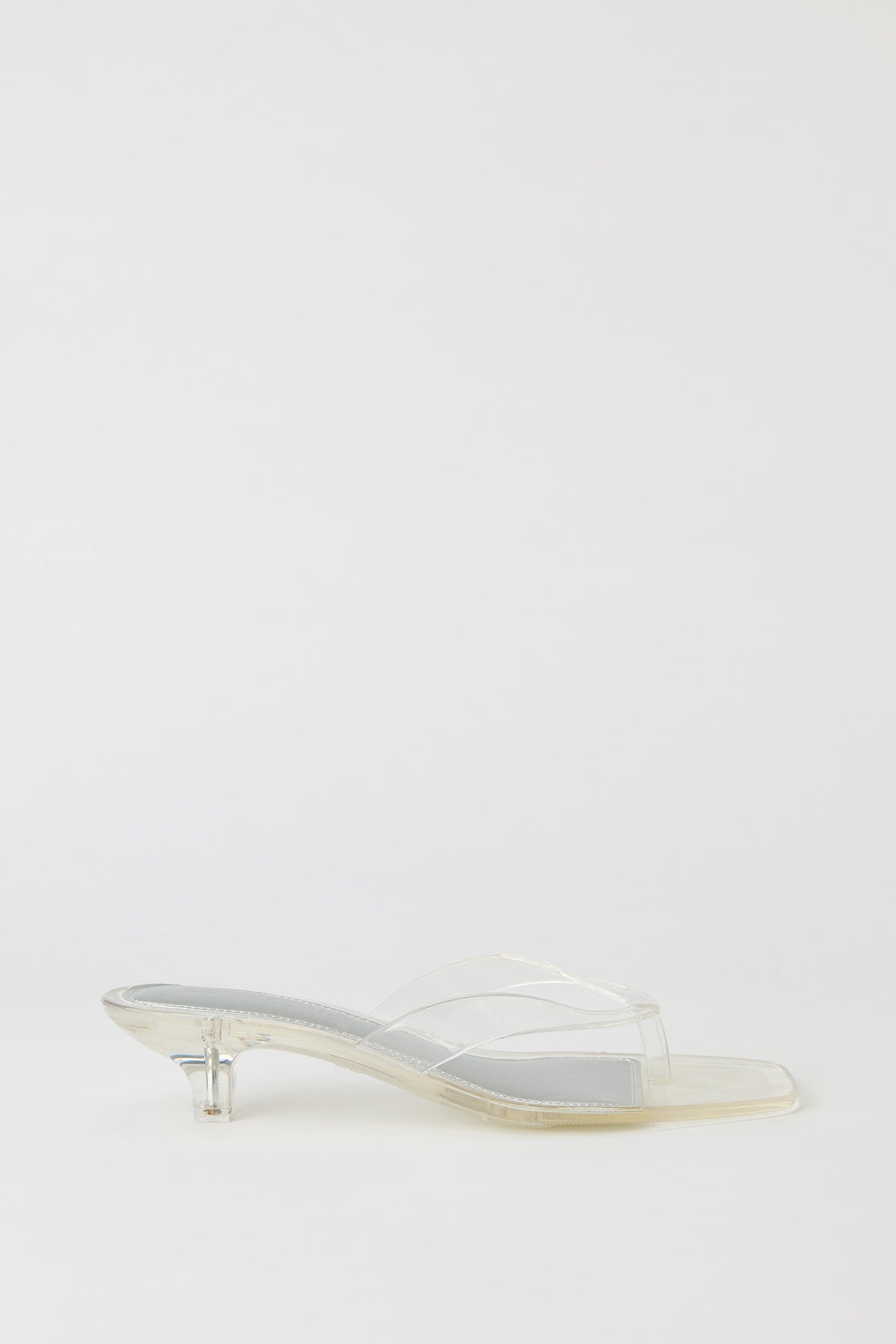 Jelly Thong Kitten Heel - Clear