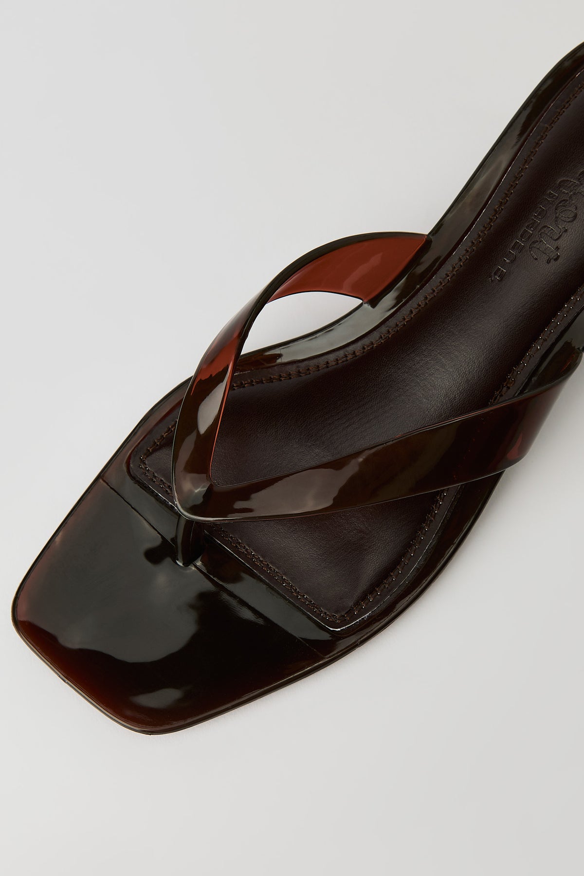 Alt View 3. Jelly Thong Kitten Heel - Brown