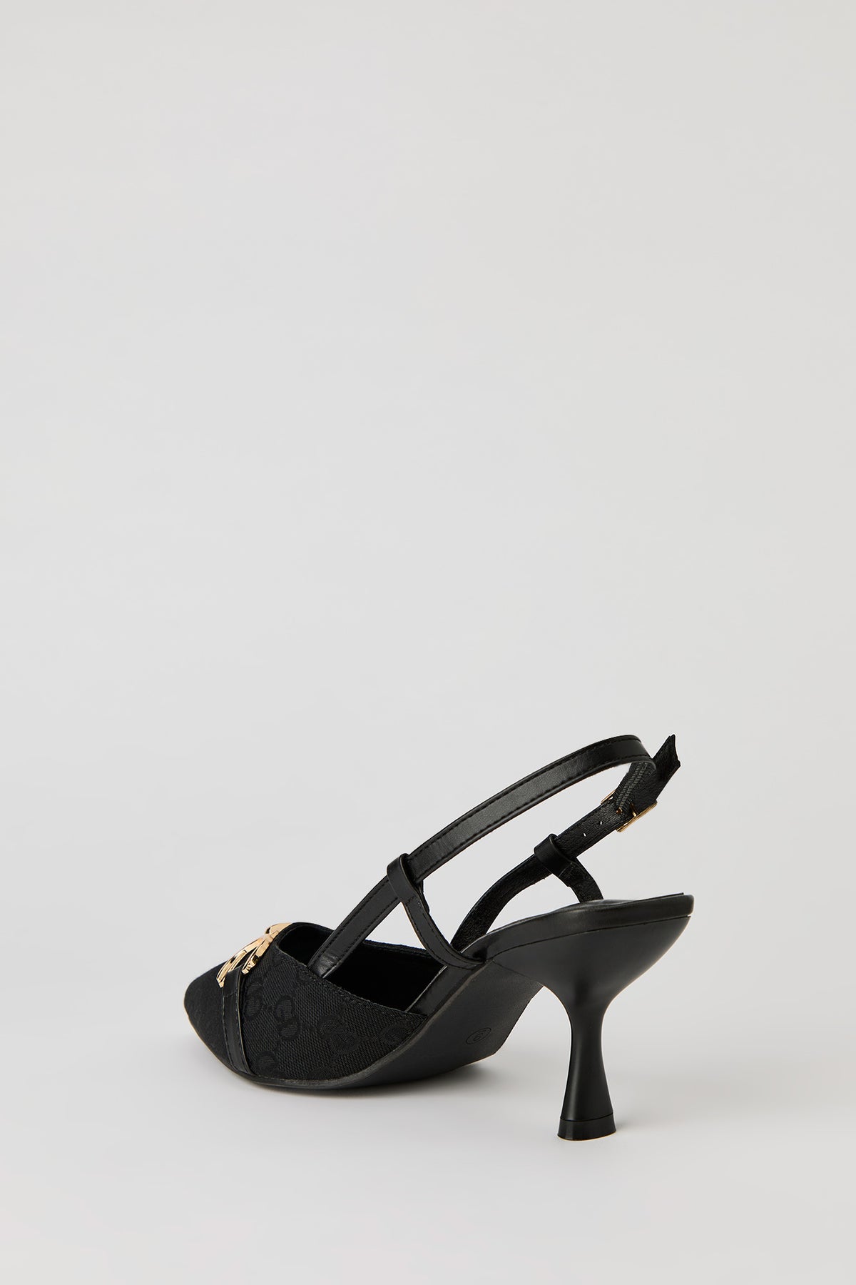 Alt View 5. Status Print Pointy Kitten Heel - Black