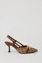 Status Print Pointy Kitten Heel