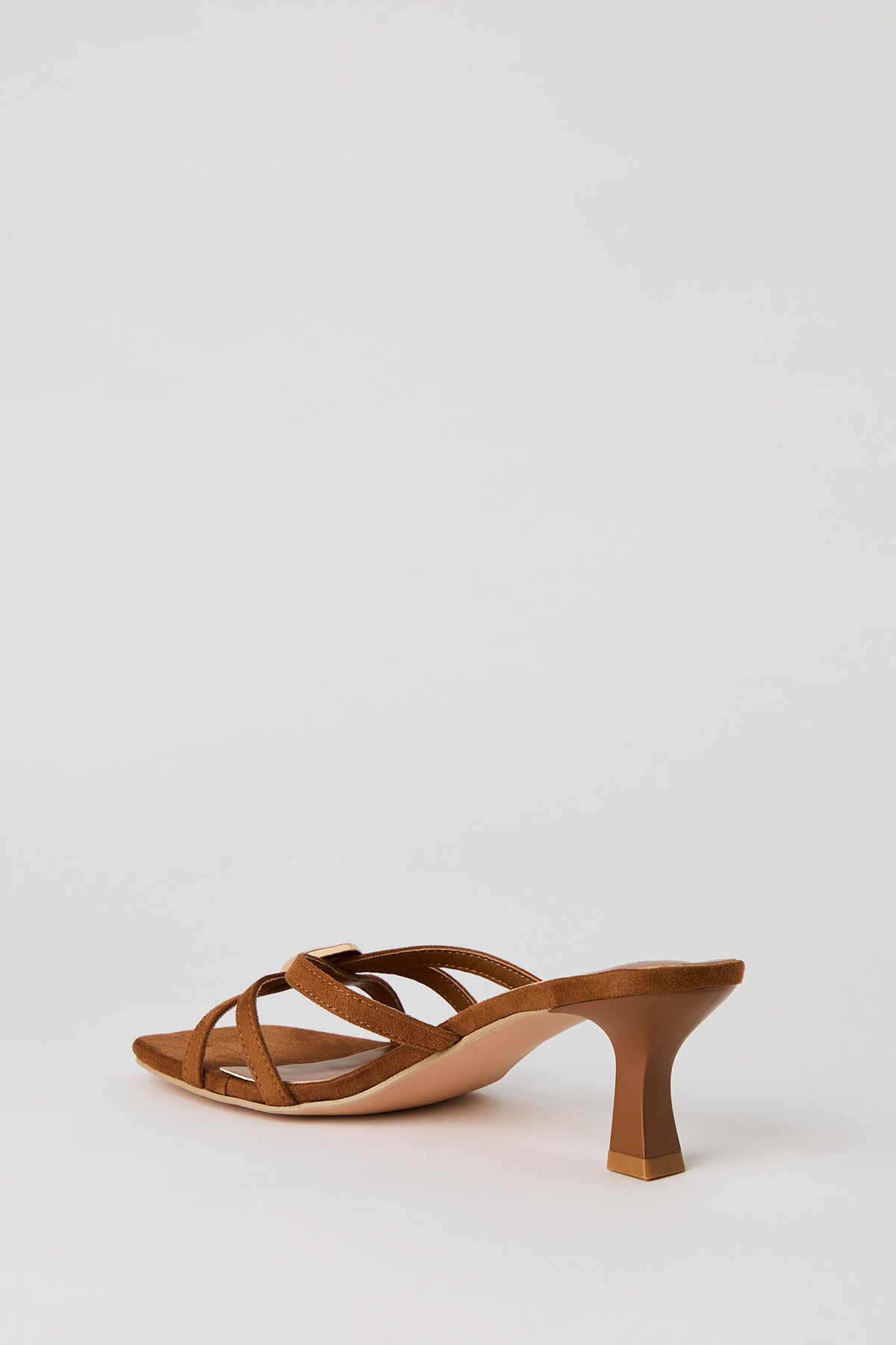 Alt View 5. Metal Detail Strappy Kitten Heel - Tan