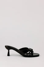 Mules à talons bobine avec brides et boucles