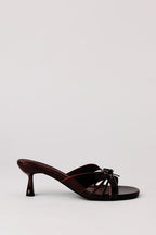 Mules à talons bobine avec brides et boucles