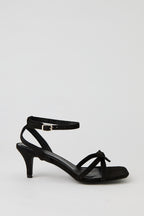 Faux Suede Strappy Bow Heel