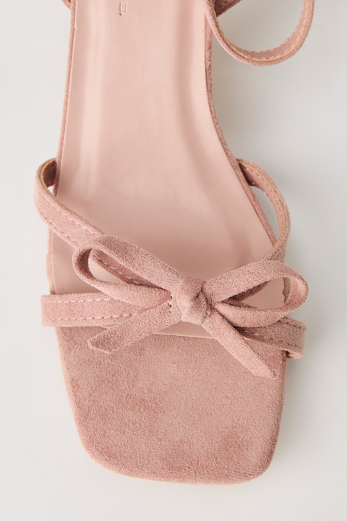 Alt View 3. Faux Suede Strappy Bow Heel - Light Pink