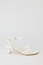 Faux Leather Strappy Kitten Heel