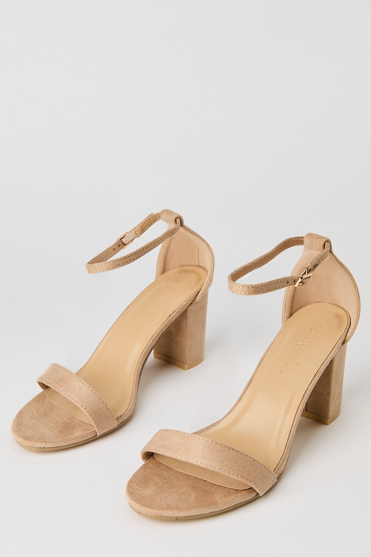 Alt View 2. Banded Block Heel - Natural