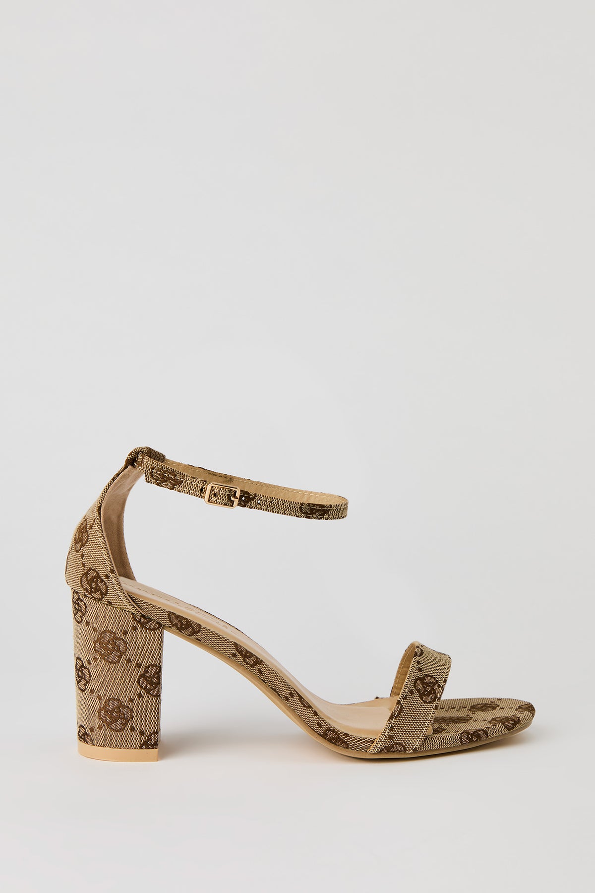 Banded Block Heel - Brown