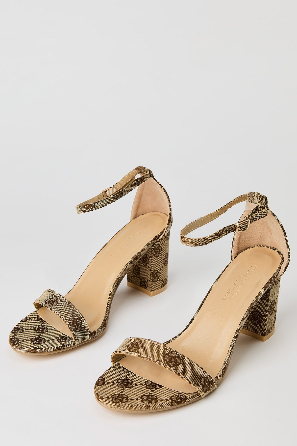 Alt View 2. Banded Block Heel - Brown