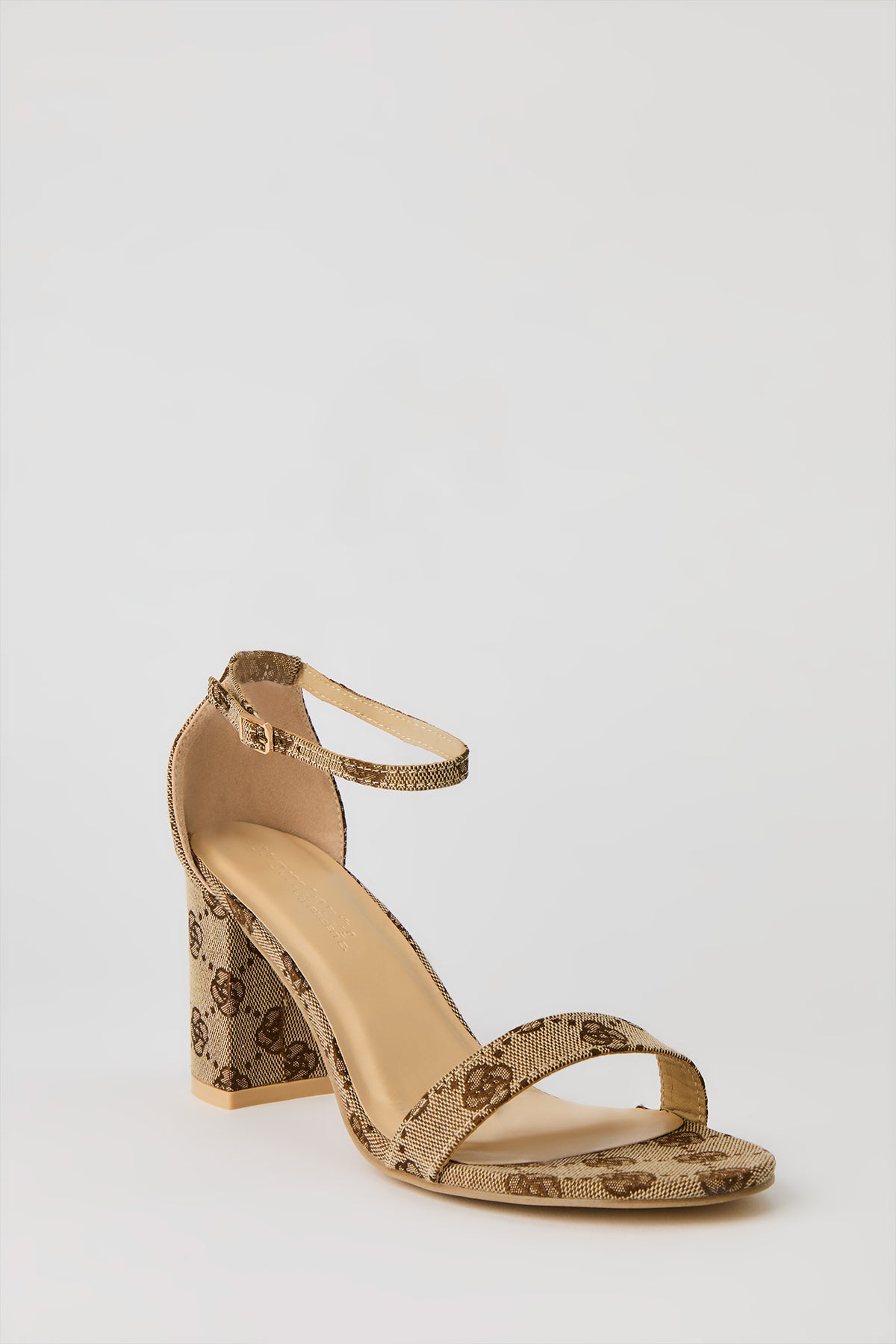 Alt View 3. Banded Block Heel - Brown