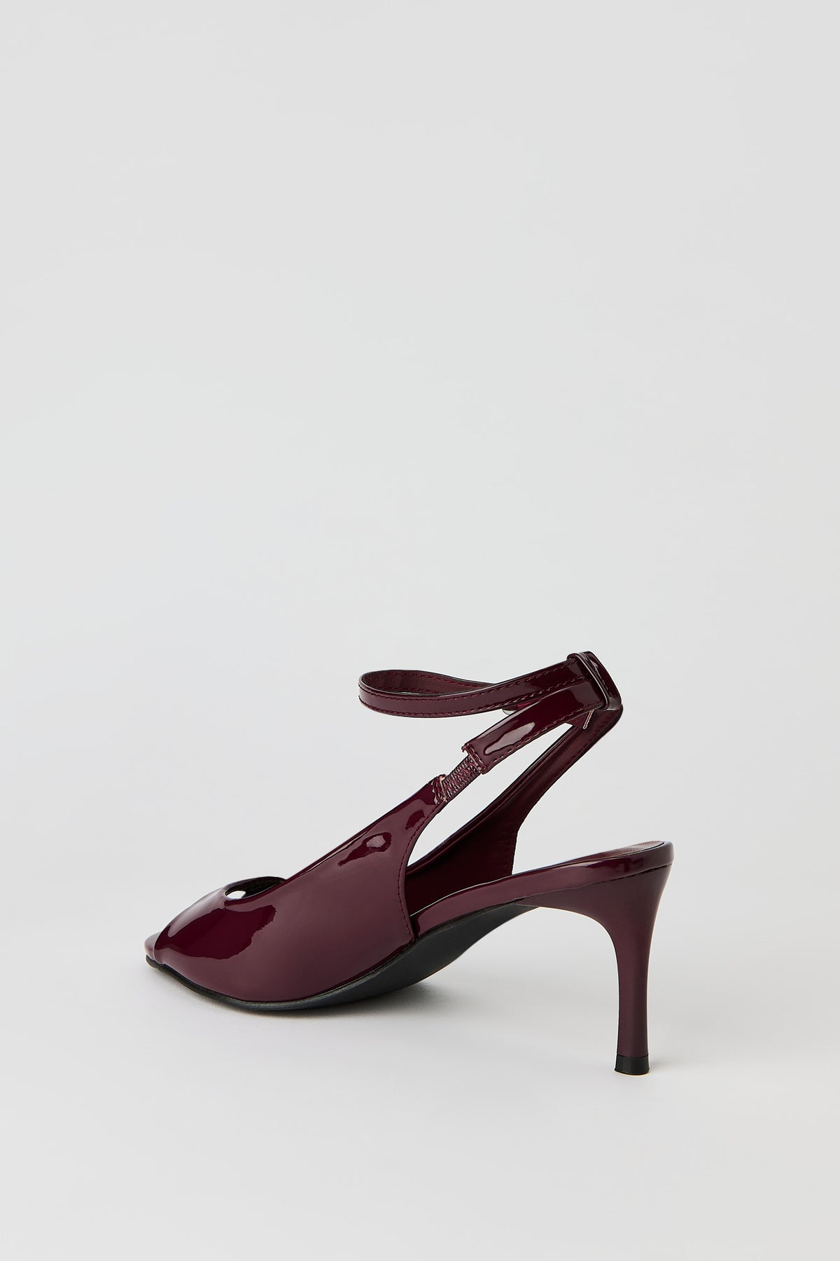 Alt View 3. Slingback Kitten Heel - Burgundy