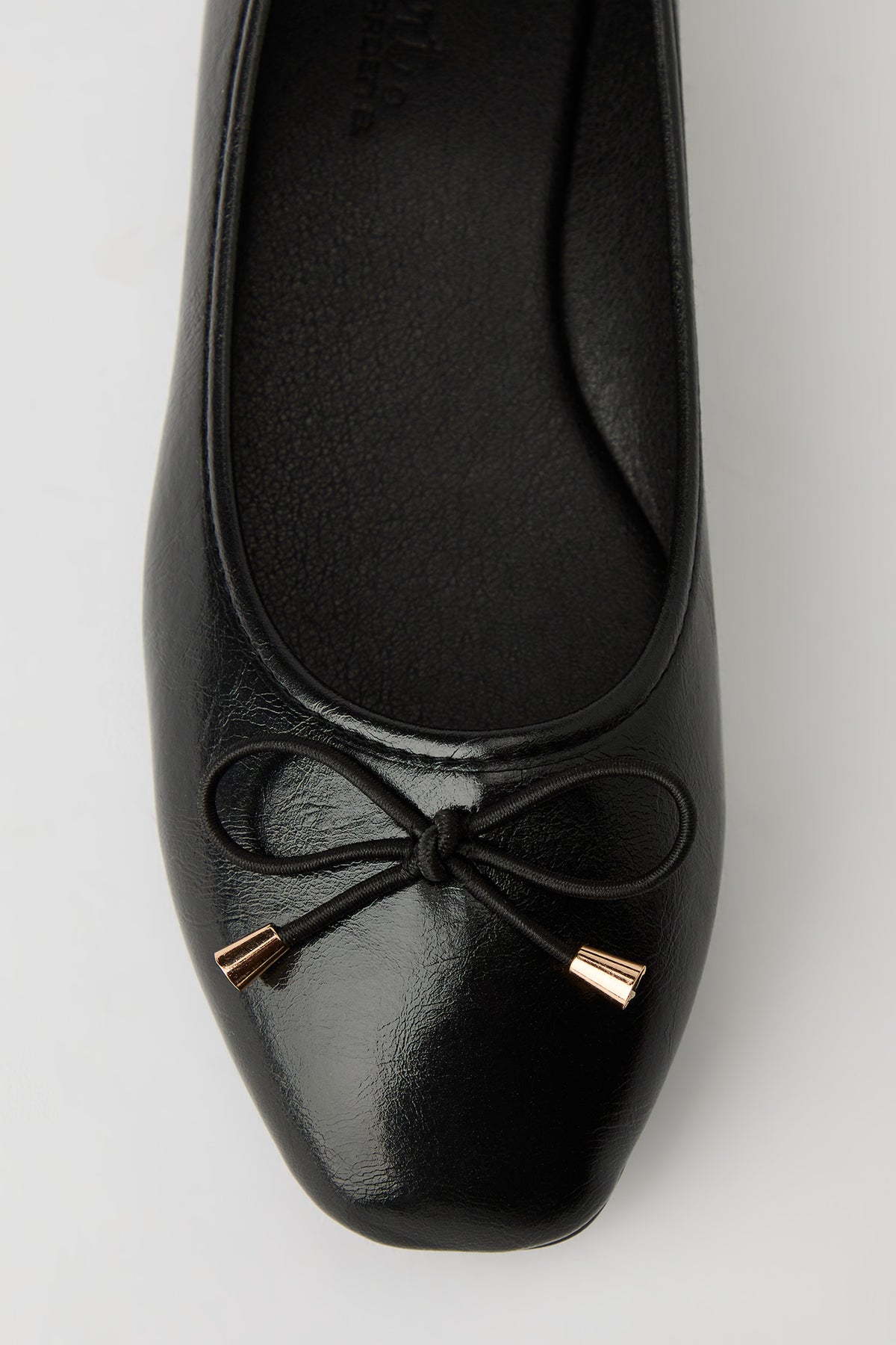 Alt View 3. Bow Ballet Flat - Black