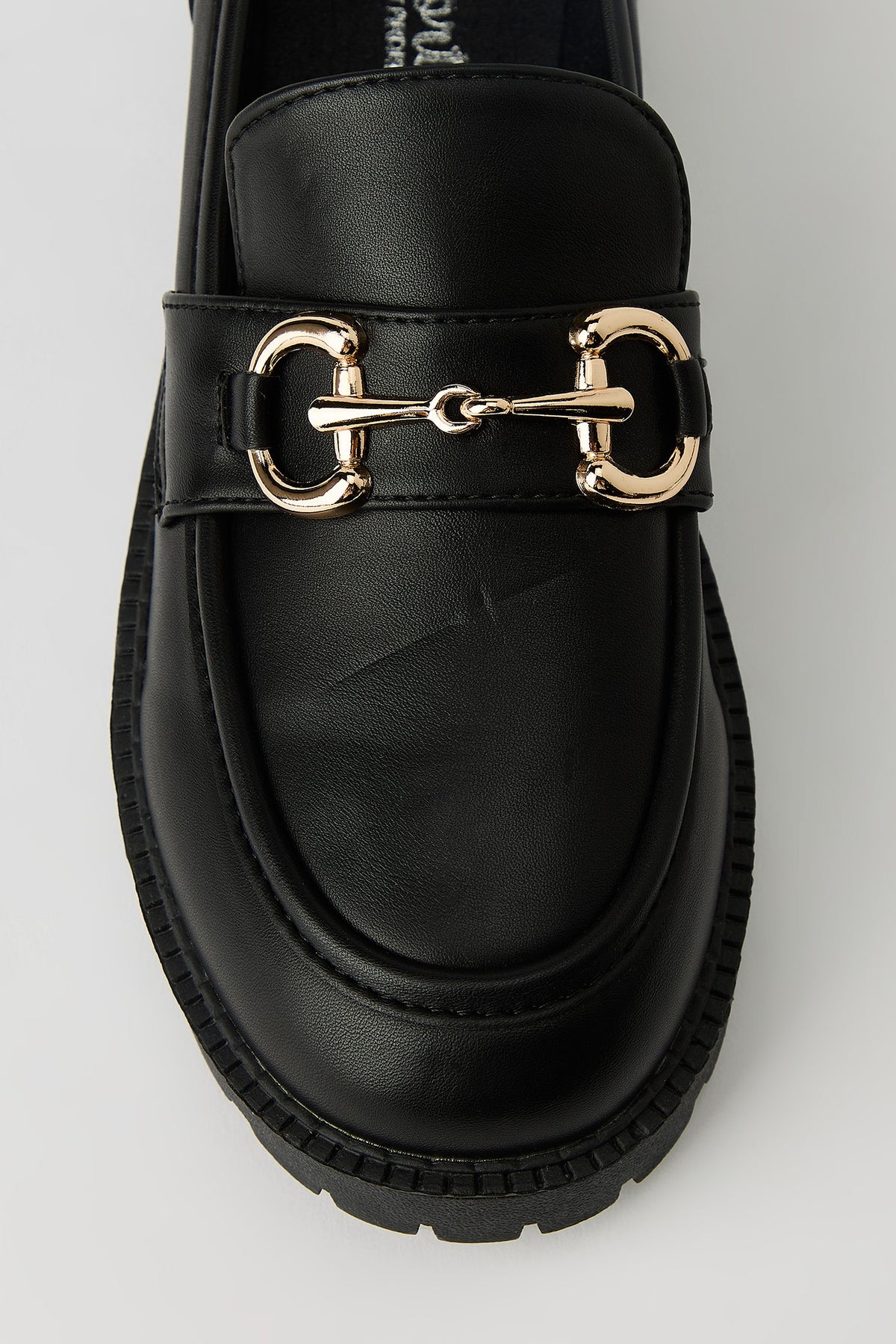 Alt View 3. Gold Buckle Loafer - Black