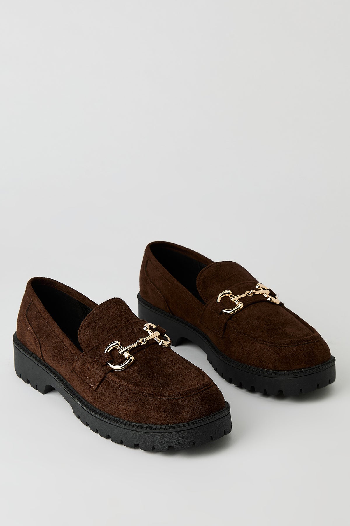 Alt View 2. Gold Buckle Loafer - Brown