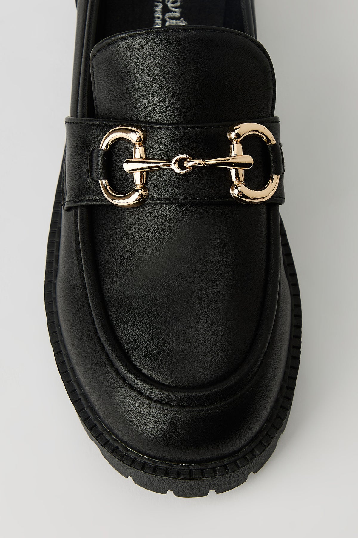 Alt View 3. Gold Buckle Loafer - Black