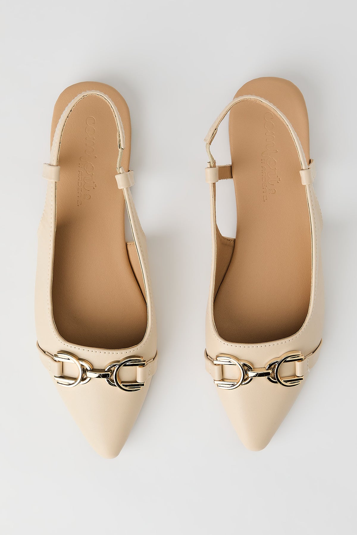 Alt View 2. Snaffle Slingback Flats - Ivory