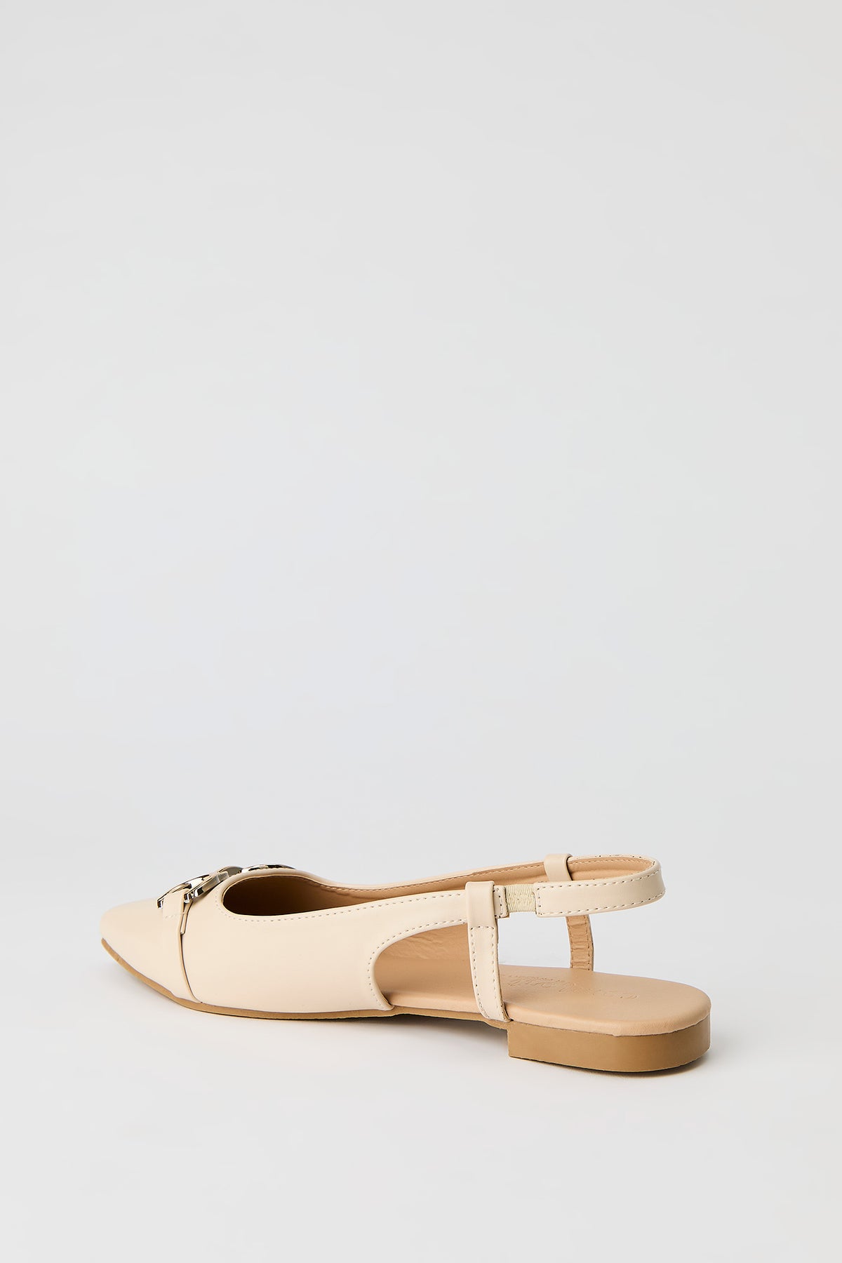 Alt View 4. Snaffle Slingback Flats - Ivory
