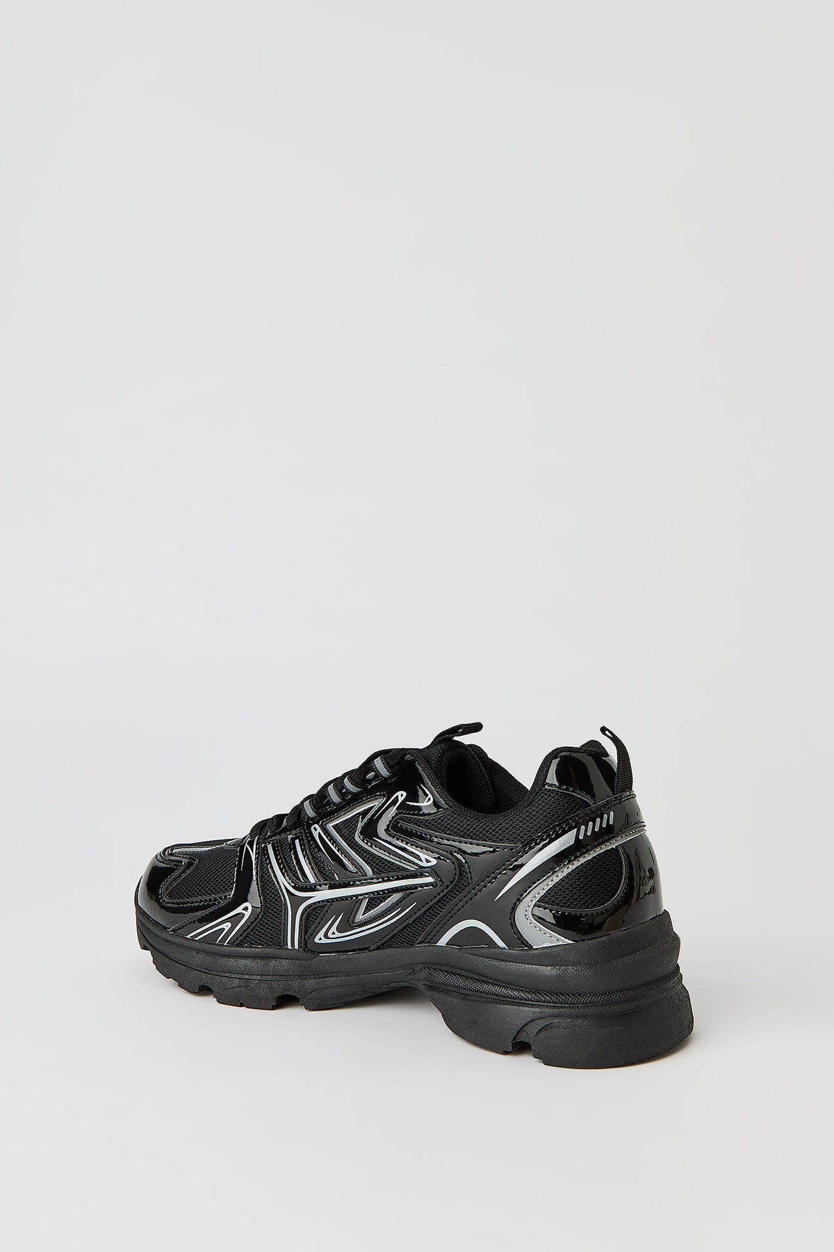 Alt View 3. Metallic Trim Sneaker - Black