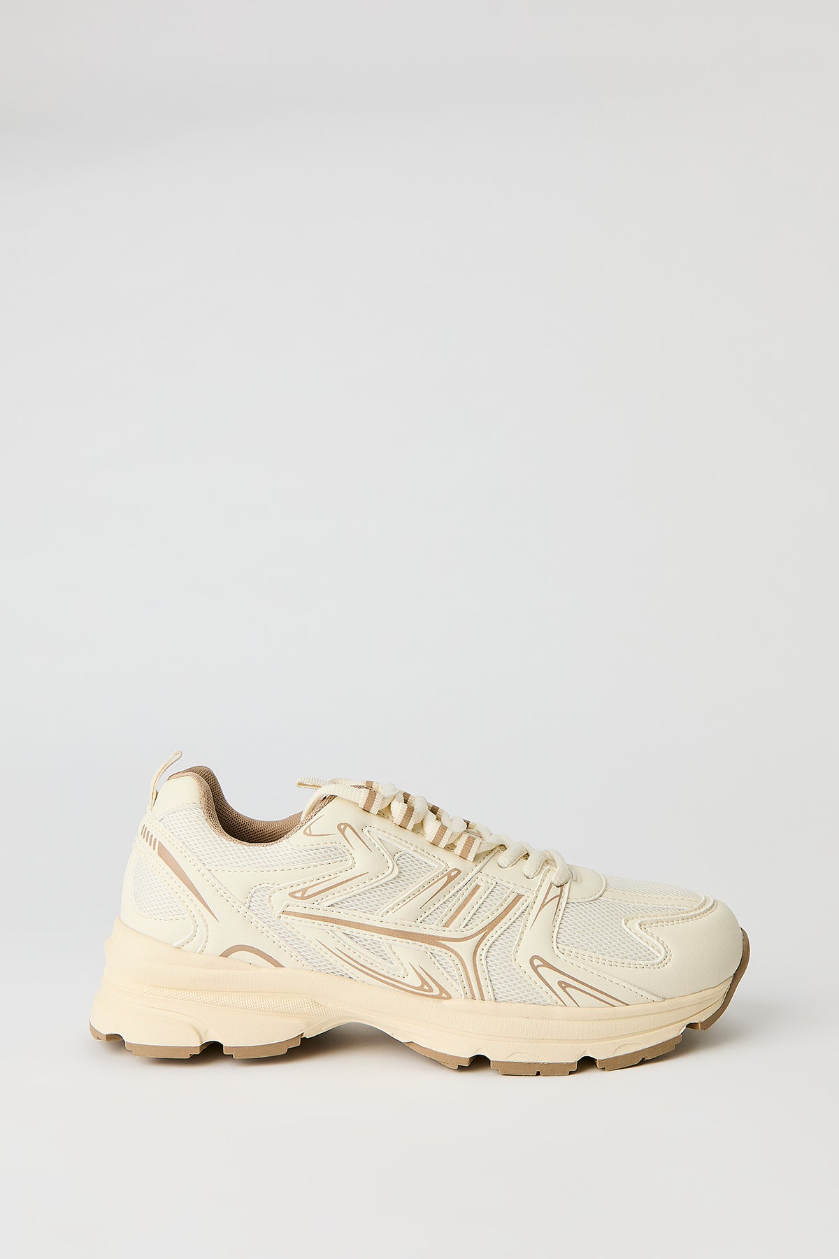 Metallic Trim Sneaker - Natural