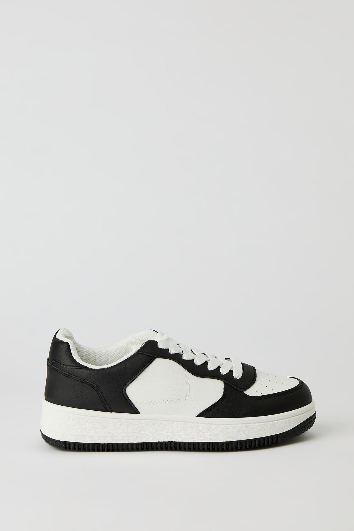 Platform Sneaker - Black with White