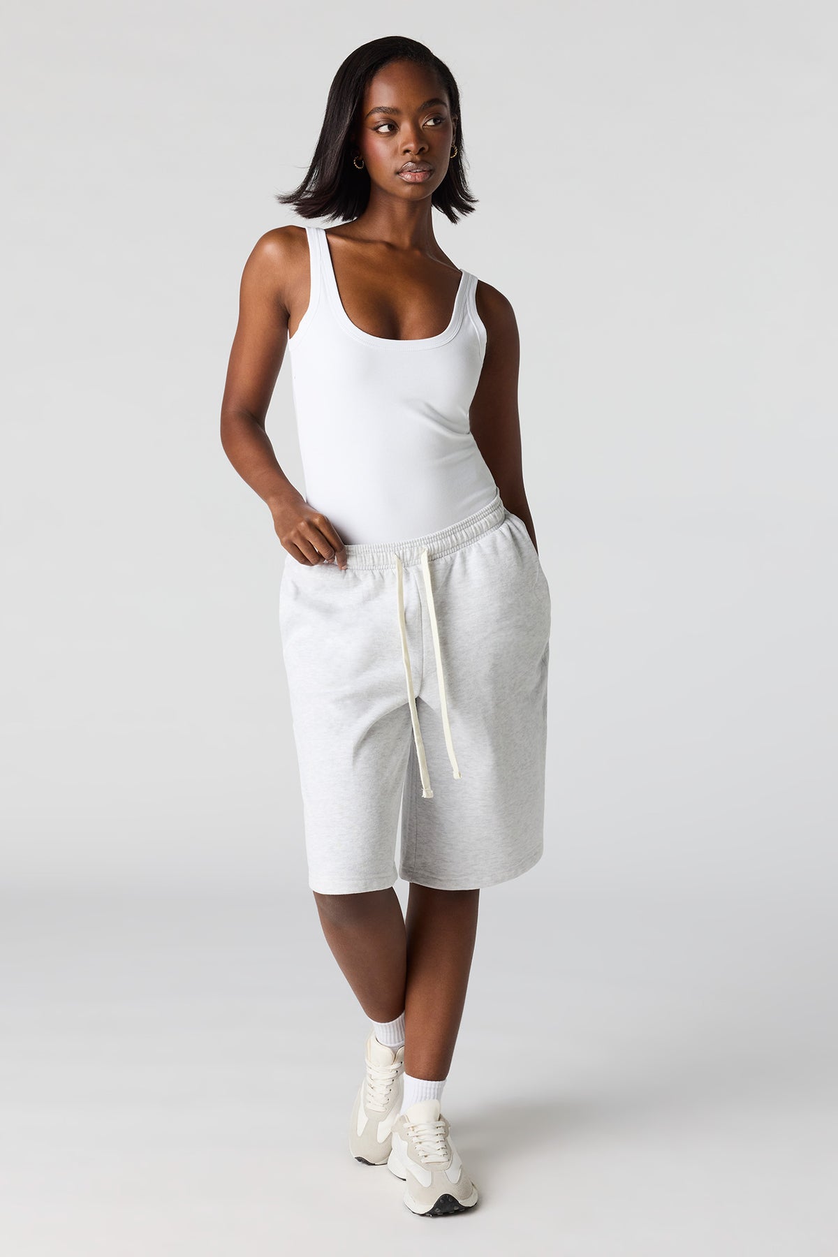 Alt View 4. Soft Contour Scoop Neck Bodysuit - White