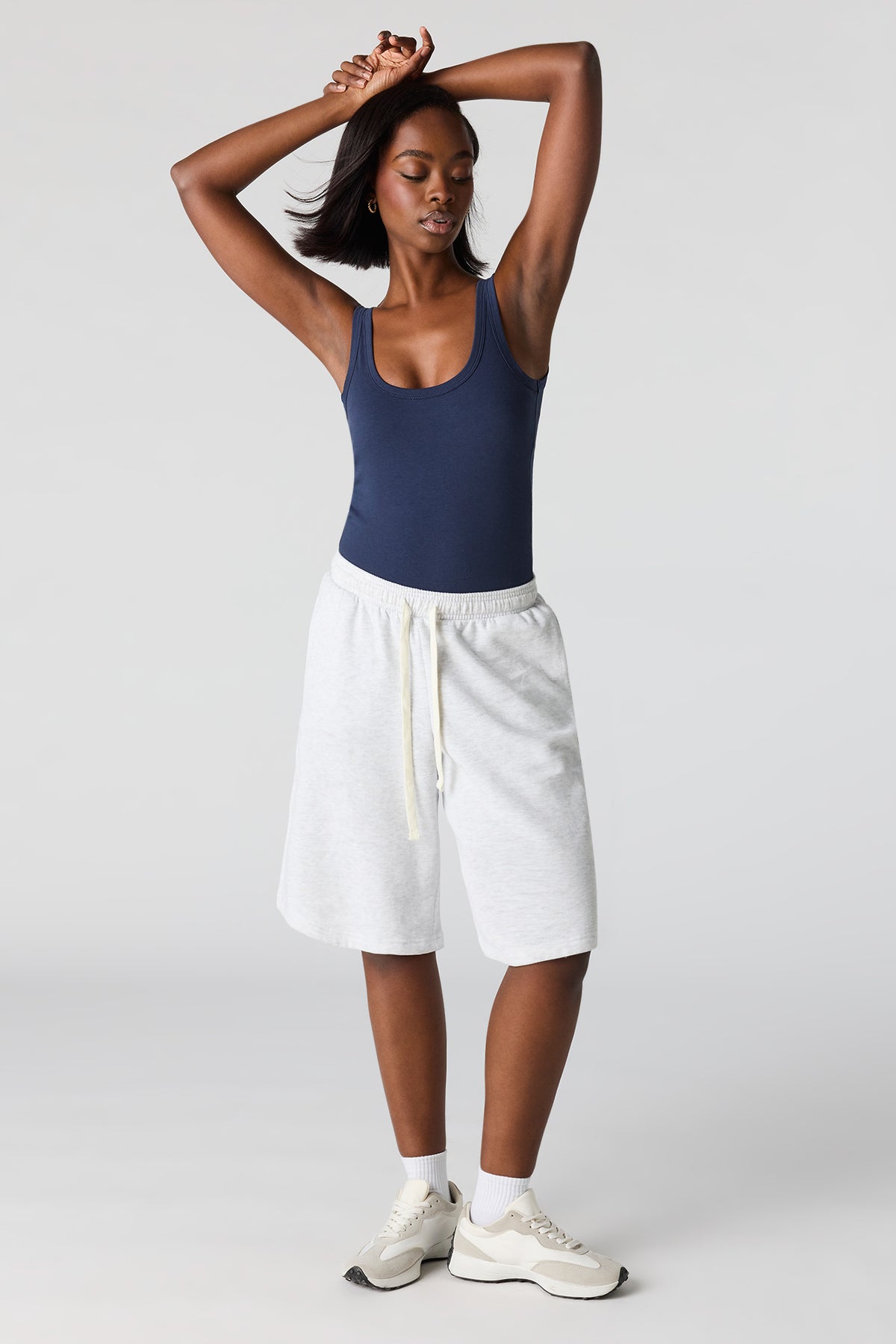 Alt View 3. Soft Contour Scoop Neck Bodysuit - Navy