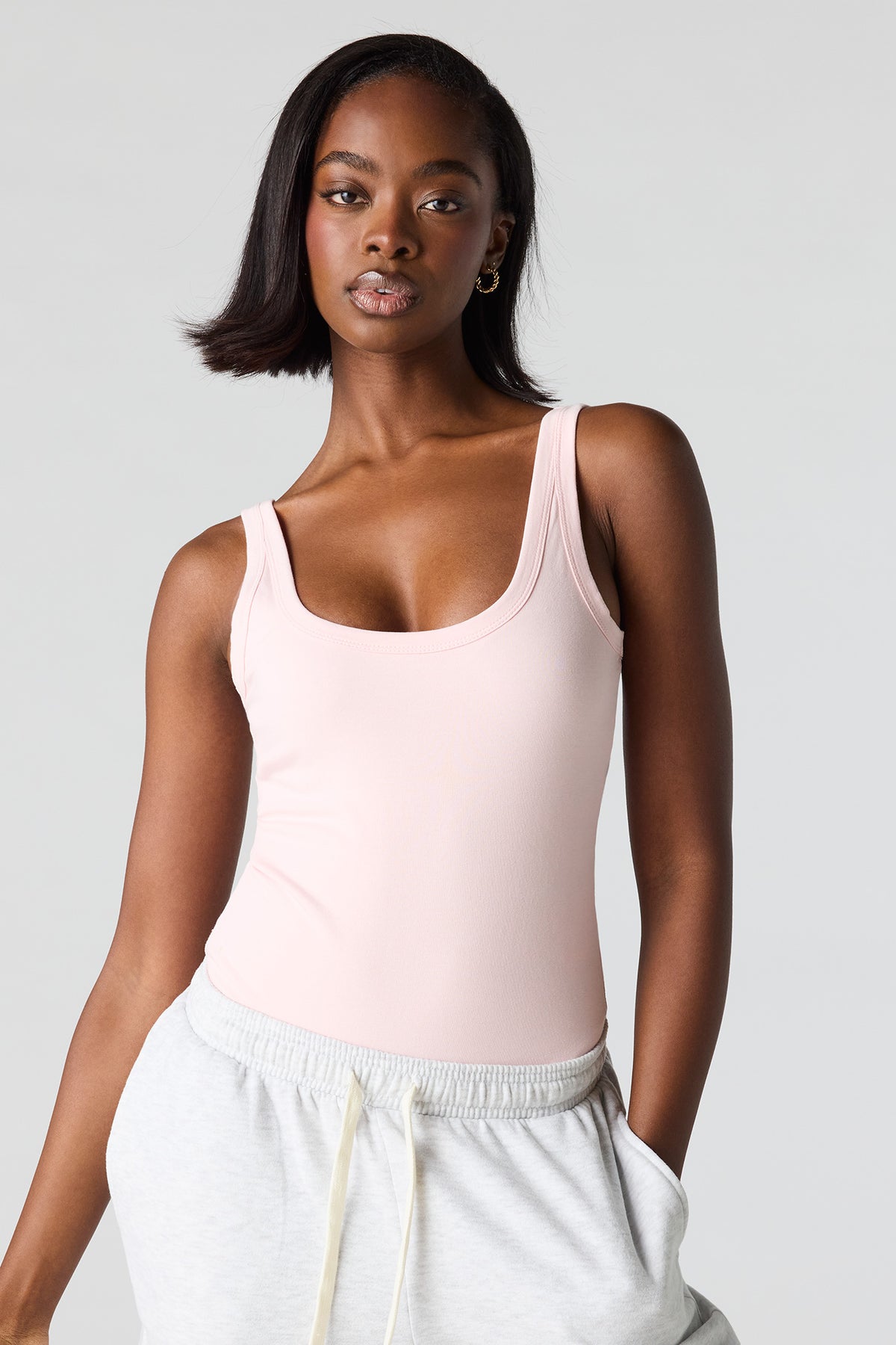 Alt View 18. Soft Contour Scoop Neck Bodysuit - Navy