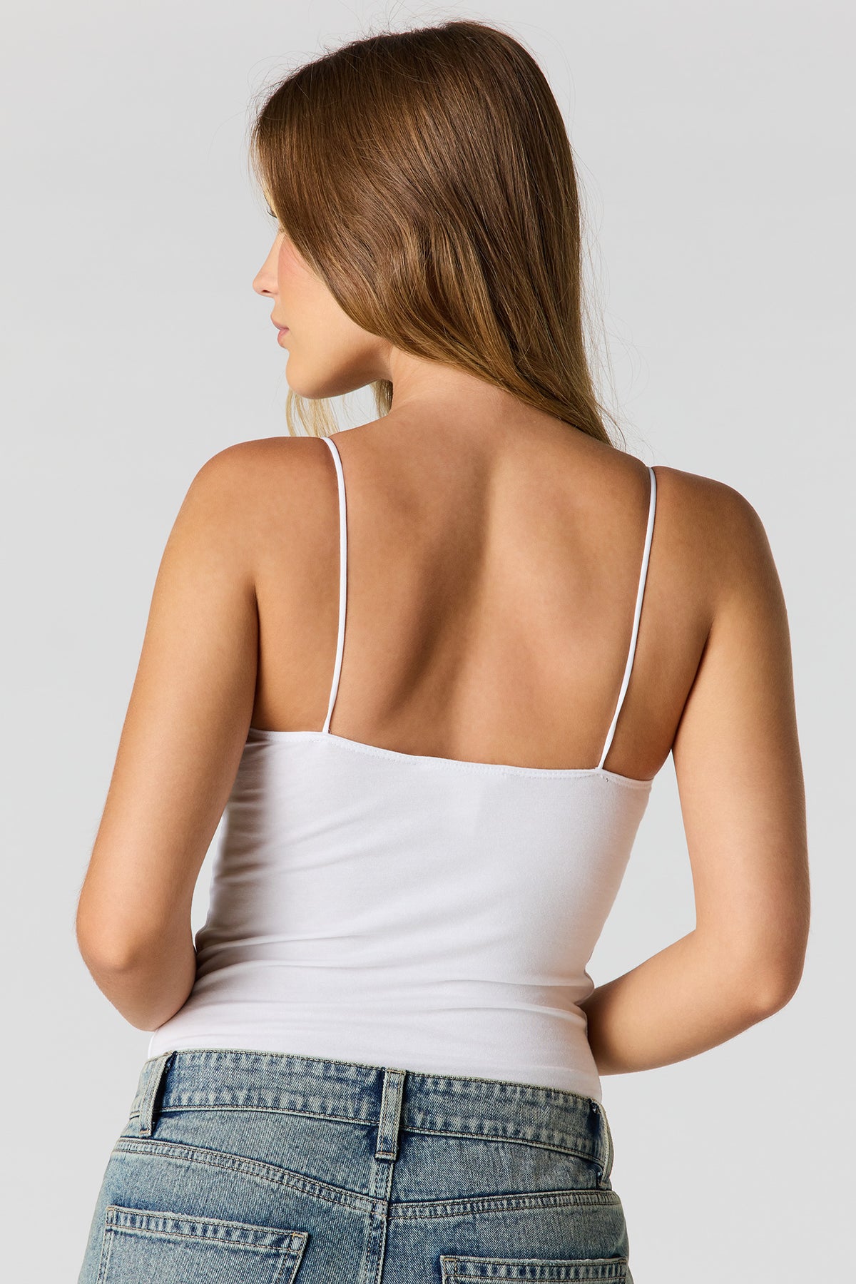 Alt View 2. Soft Contour V-Neck Bodysuit - White
