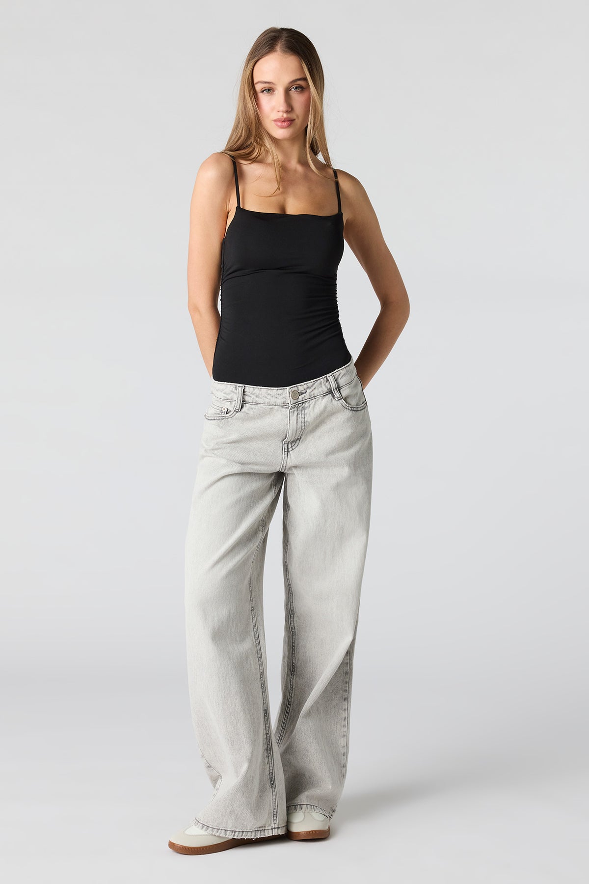 Alt View 3. Contour Square Neck Cami Bodysuit - Black