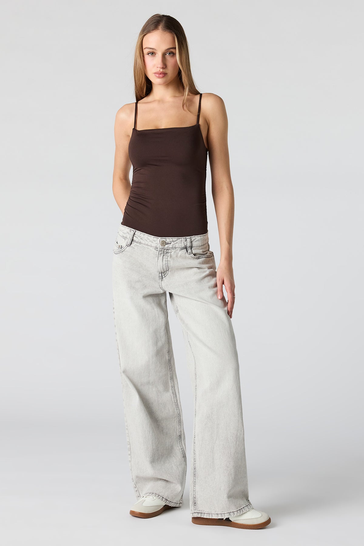 Alt View 3. Contour Square Neck Cami Bodysuit - Brown