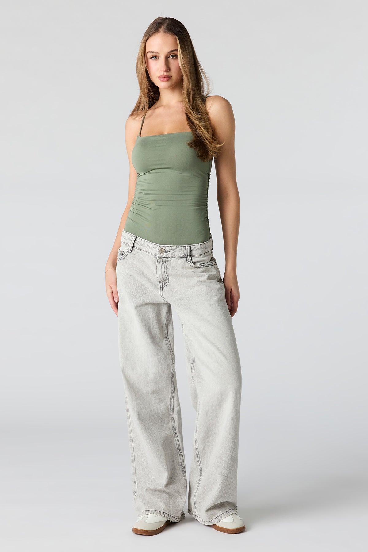 Alt View 3. Contour Square Neck Cami Bodysuit - Dark Green